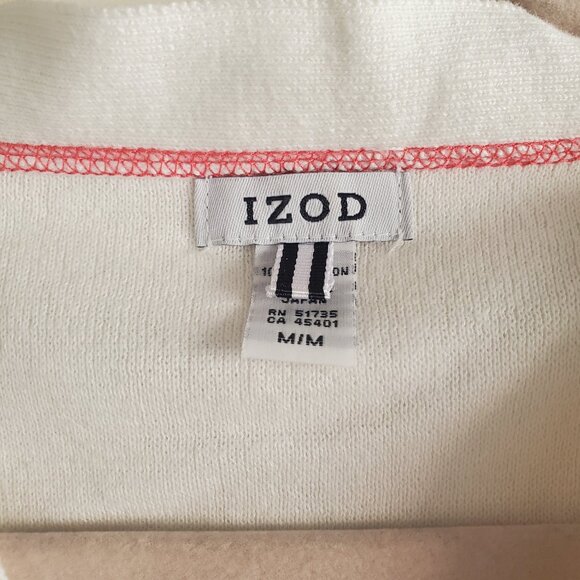 Izod Women's Knit Vest Medium White Tennis Prep Vintage Preppy Academia - Picture 6 of 9